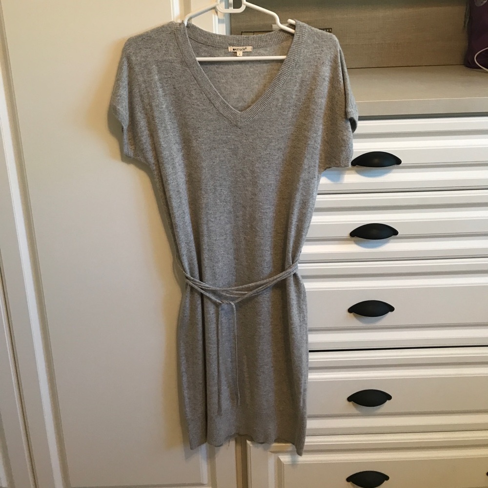 Heather Grey LA Made Cashmere Blend Sweater Dress