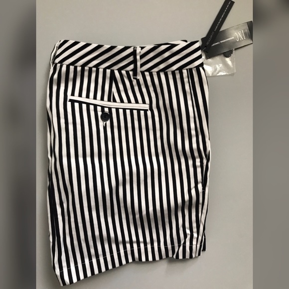 INC BLACK & WHITE PINSTRIPE SHORTS - Picture 5 of 5