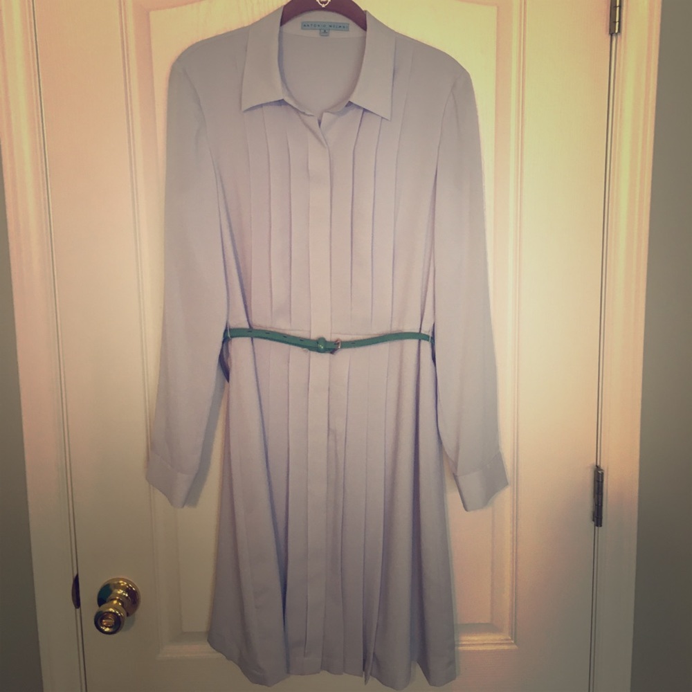 Antonio Melanin Pleated Dress (Belt NOT included)