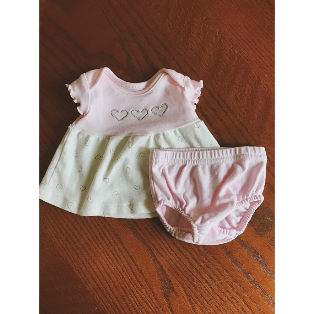 Baby Girl Dress + Diaper Cover 🎀💕