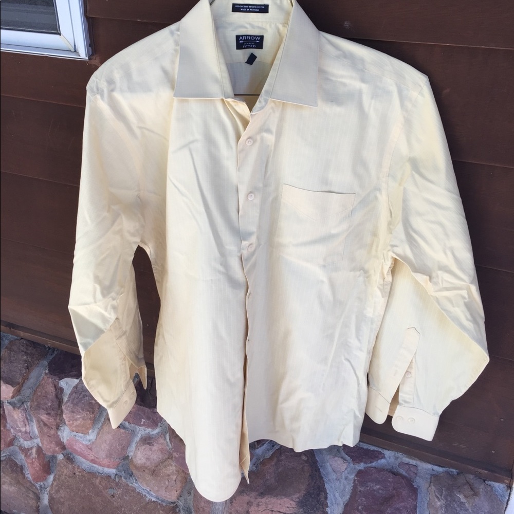 Long sleeve yellow dress shirt