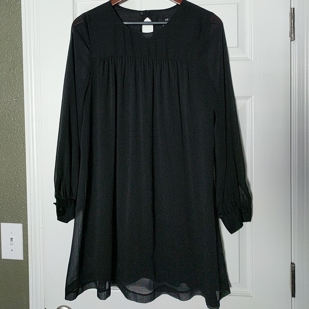 Sheer black cocktail dress