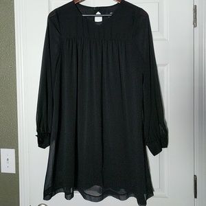 Sheer black cocktail dress