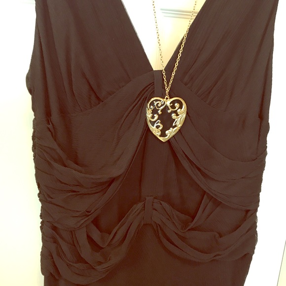 Banana Republic 100% Silk Black Evening Dress 16 - Picture 2 of 6