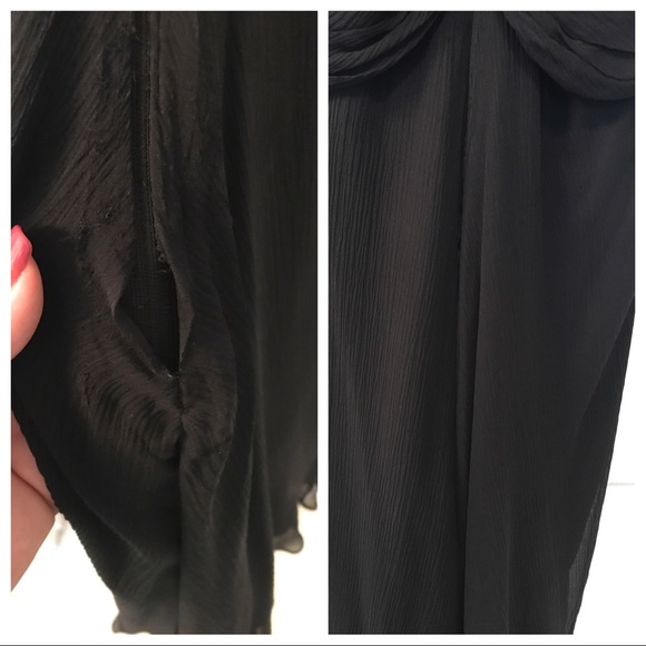 Banana Republic 100% Silk Black Evening Dress 16 - Picture 6 of 6