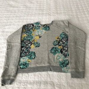 J crew aquatica floral sweatshirt