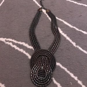 Silver knot detail necklace