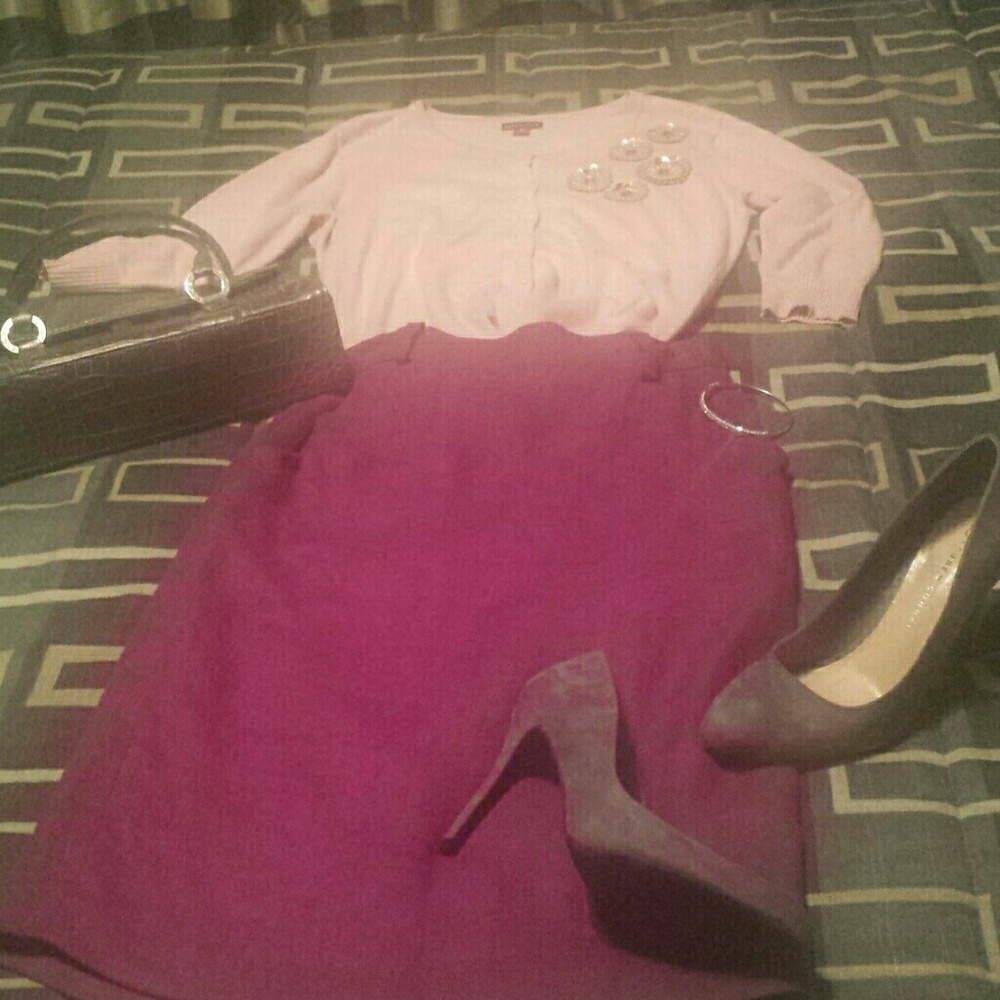 Ellen Tracy Linen Pencil Skirt Sz 2