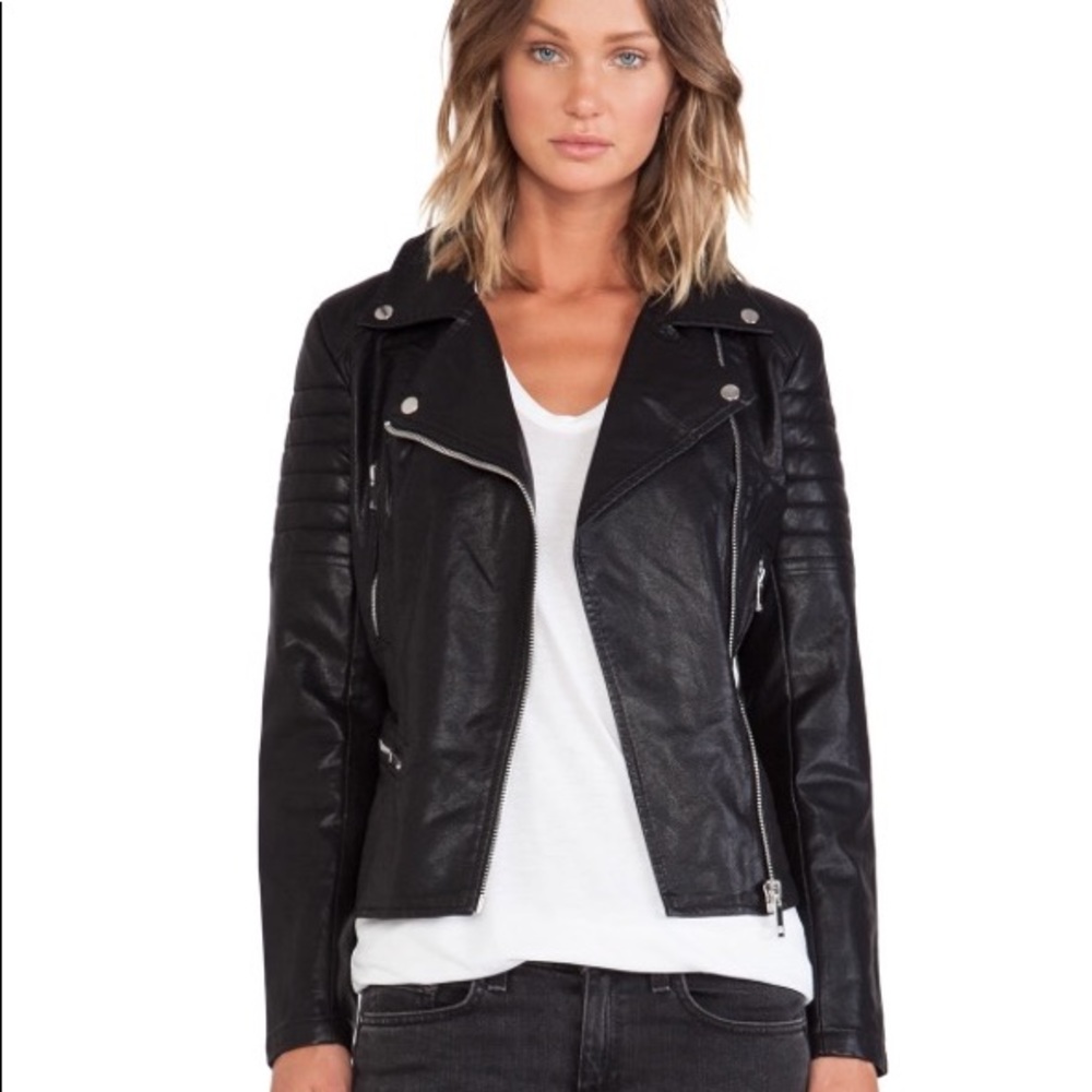 Blank NYC faux leather frankenform jacket