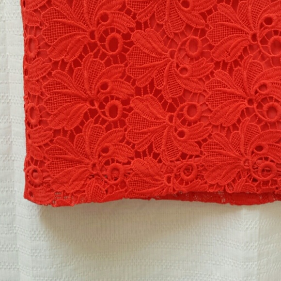 Beautiful Ann Taylor Red Lace Pencil Skirt 2P NWT - Picture 11 of 11