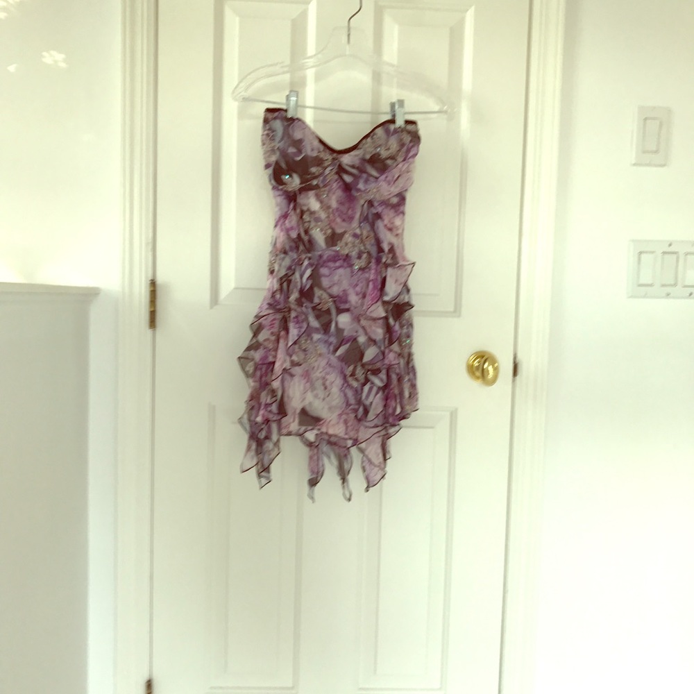 Strapless DVF party dress
