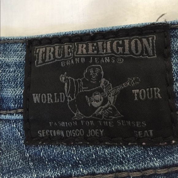 True Religion jeweled flap pocket boot cut jeans - Picture 4 of 5