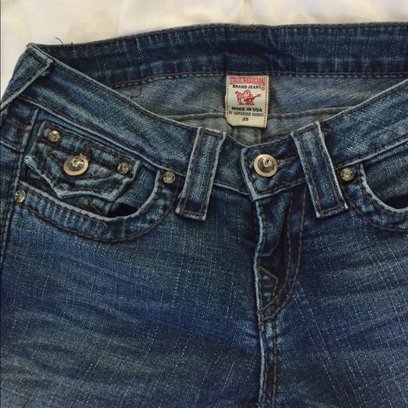 True Religion jeweled flap pocket boot cut jeans - Picture 5 of 5