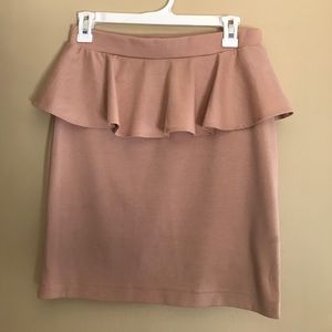 Cute Nude/Pink Peplum Skirt