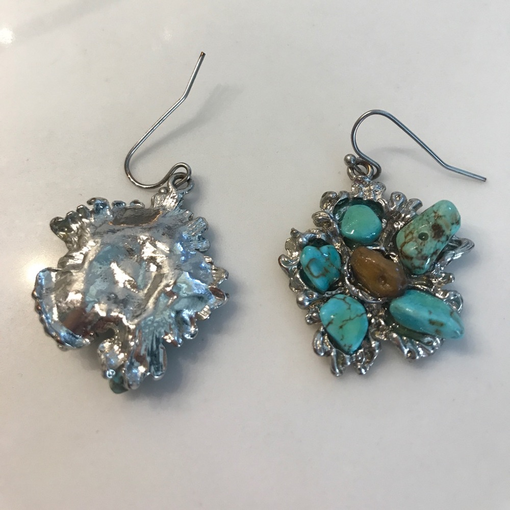 Blue fashion earrings - Picture 2 of 5