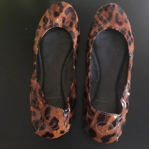 Authentic Tory Burch leopard print flats