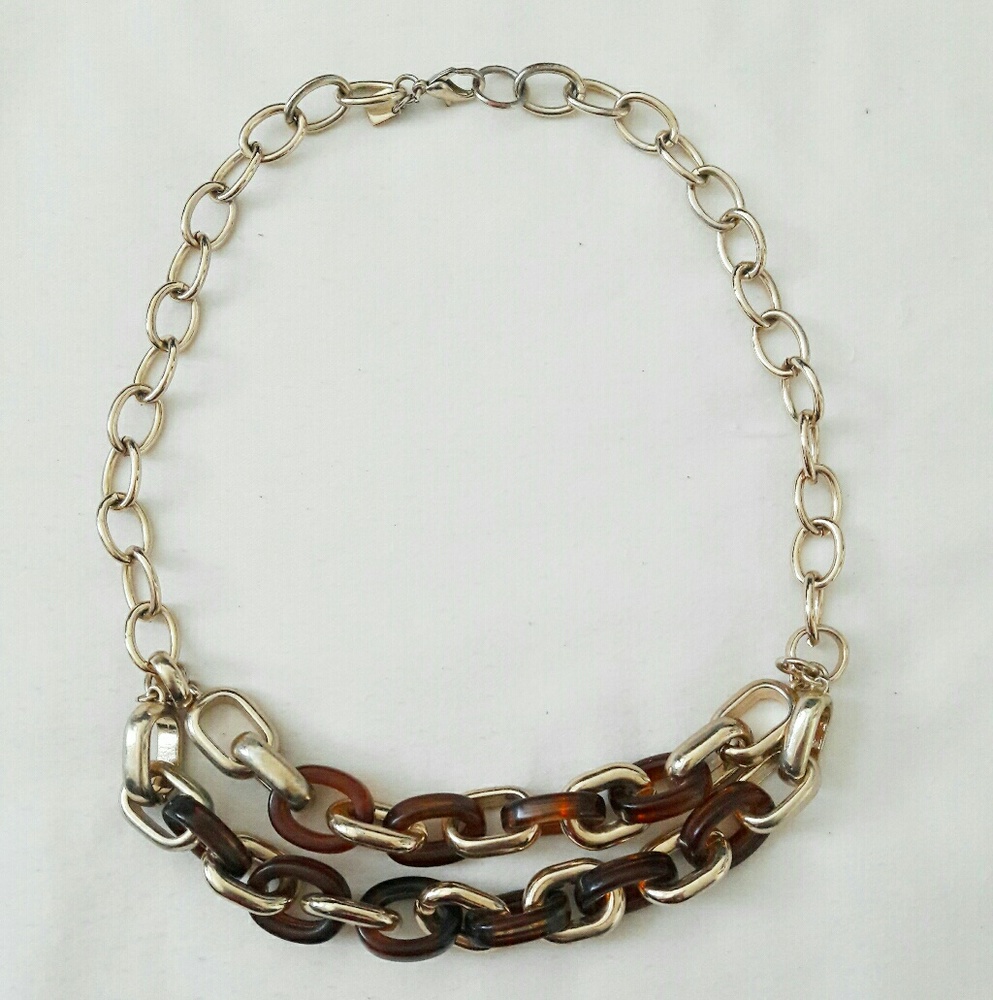 Banana Republic Tortoise Shell & Gold Necklace