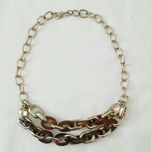 Banana Republic Tortoise Shell & Gold Necklace Banana Republic Tortoise Shell & Gold Necklace