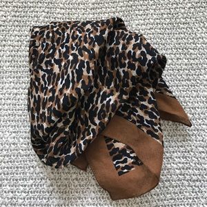 Sheer animal print scarf