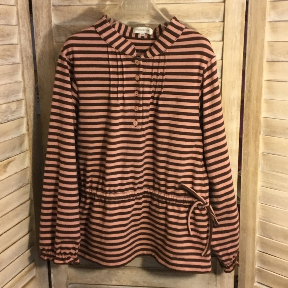 Like new FLEURISSE long sleeve striped print shirt