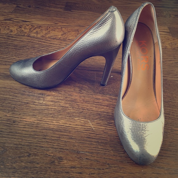 KORS Michael Kors Shoes - Silver Michael Kors Heels