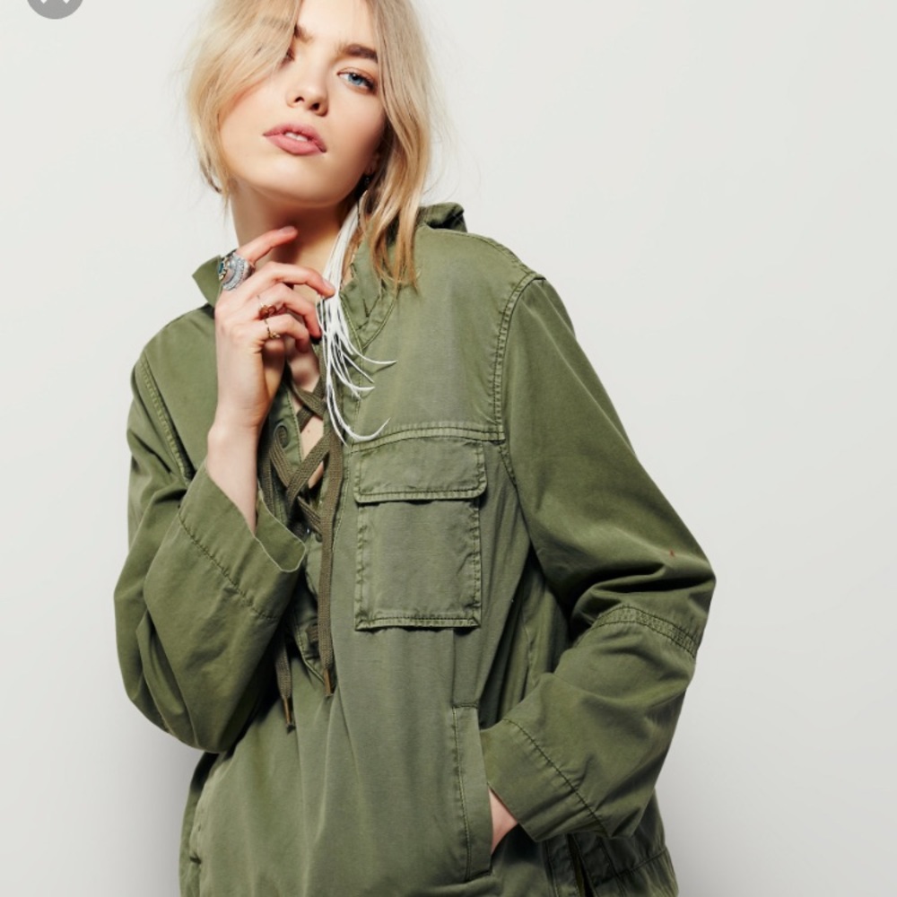 Free People Lace Up Front Jacket