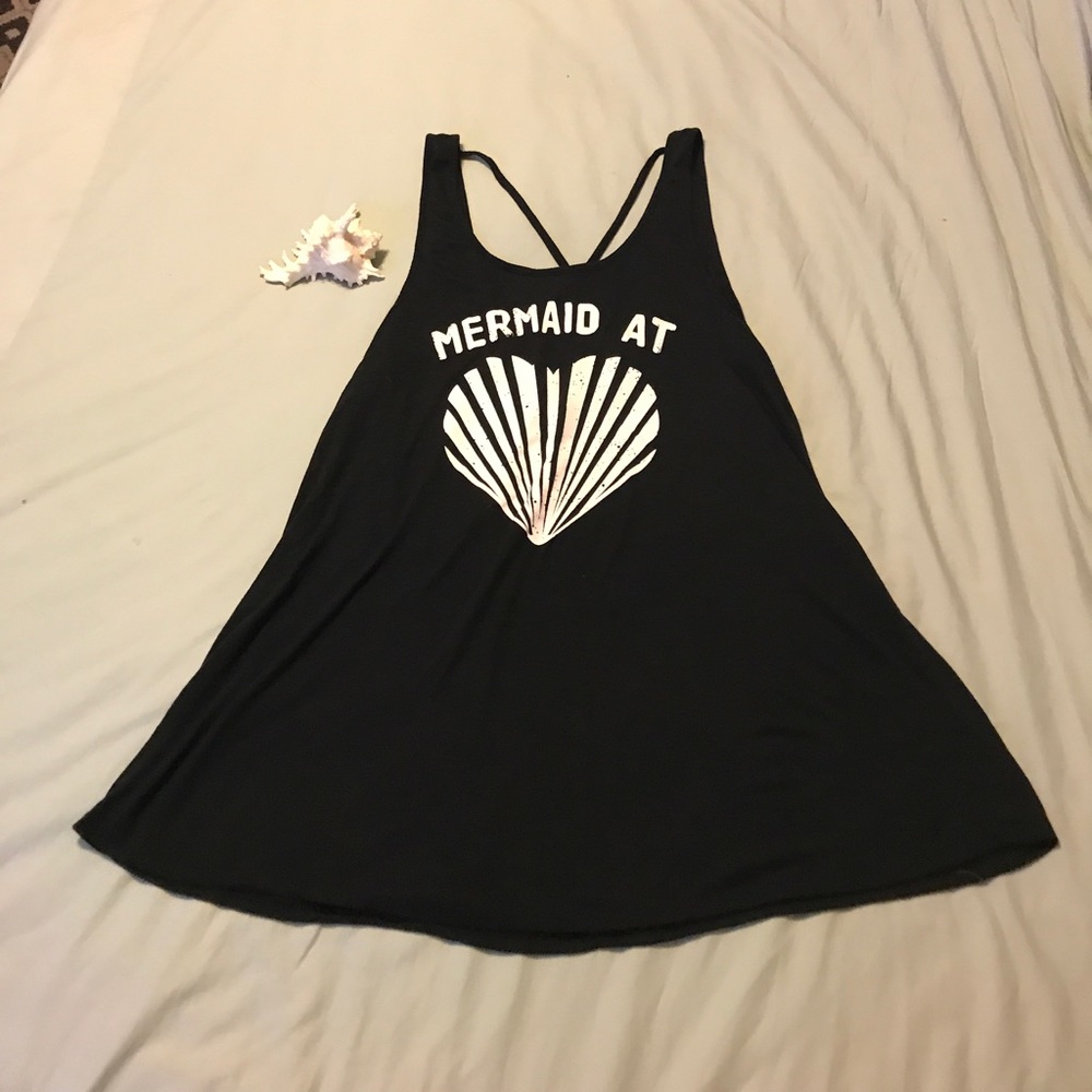 XL mermaid at heart beach cover up
