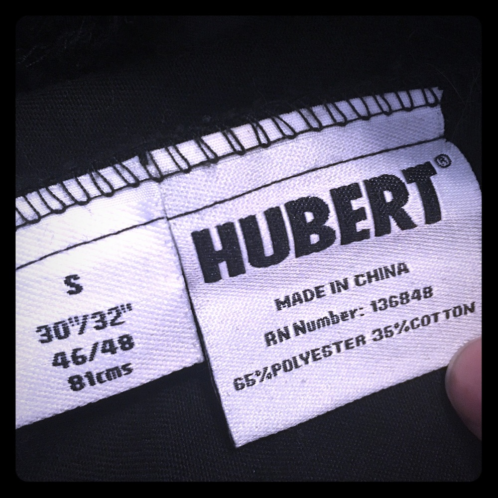 Hubert Chef Pant Black Food Service Scrubs Small