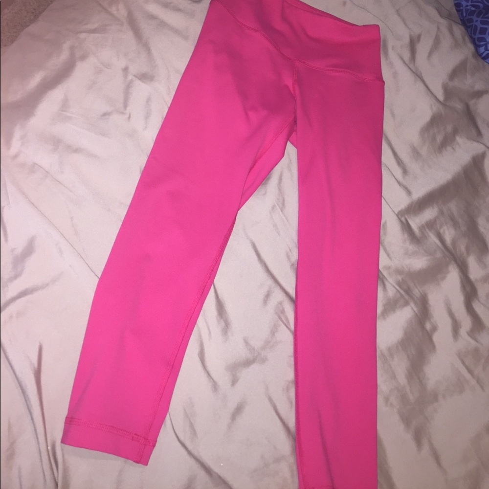 Hot pink workout leggings