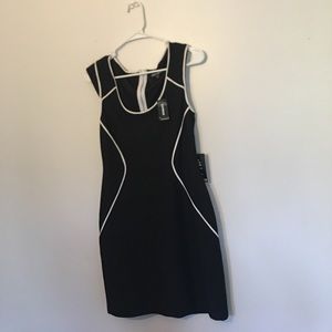 Black Dress With White Piping