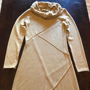 L Athleta camel-colored sweater dress
