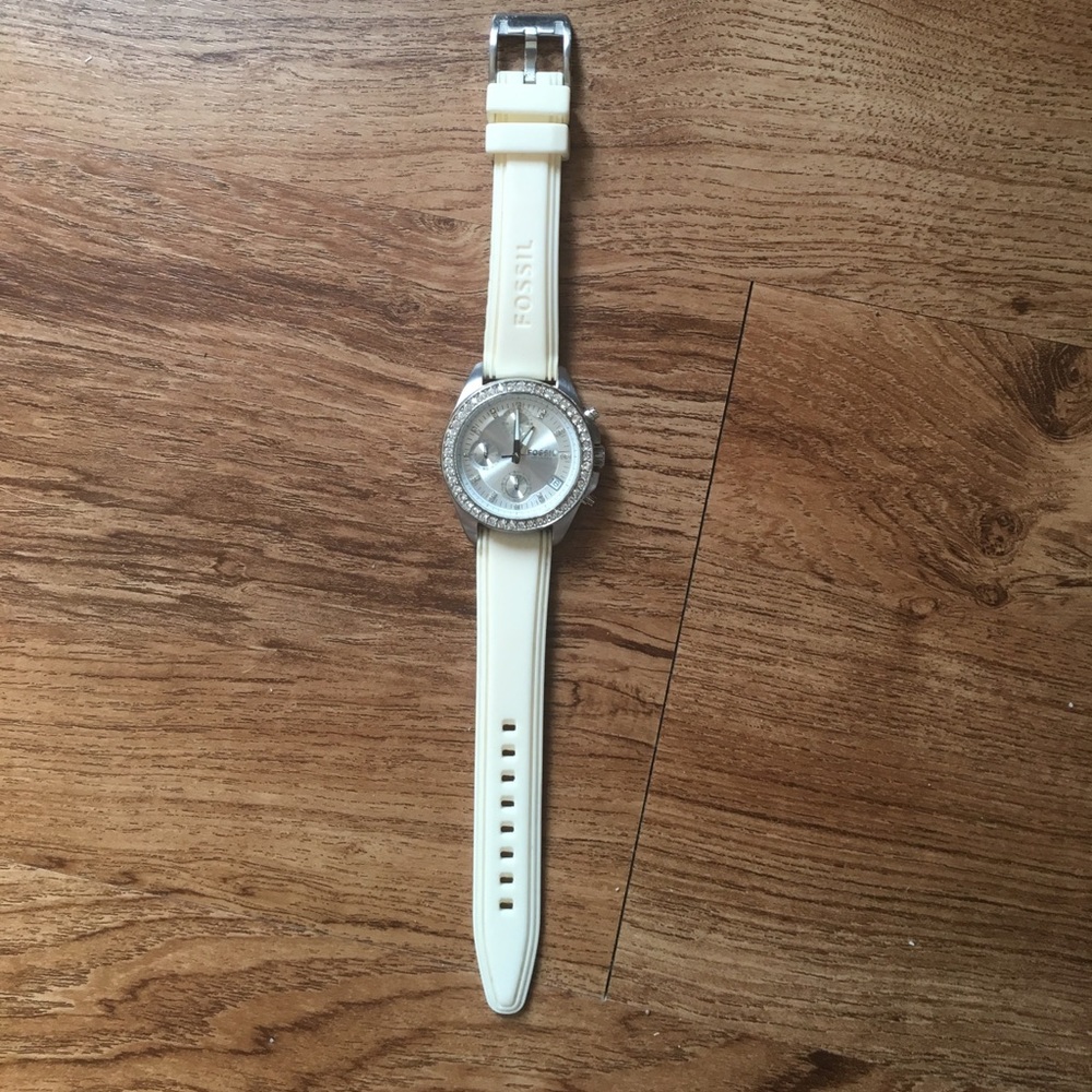 Fossil White Watch