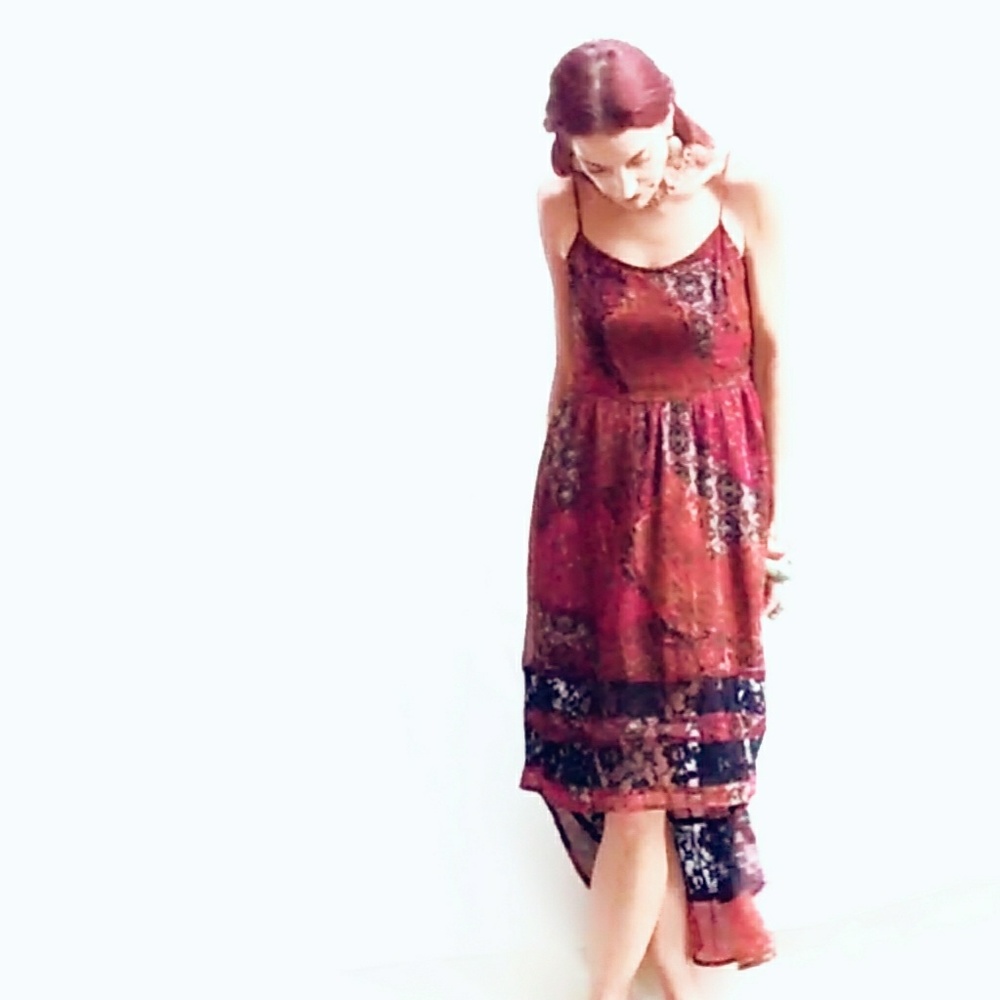 Band of Gypsies Autumn Semi-Transparent Dress- S