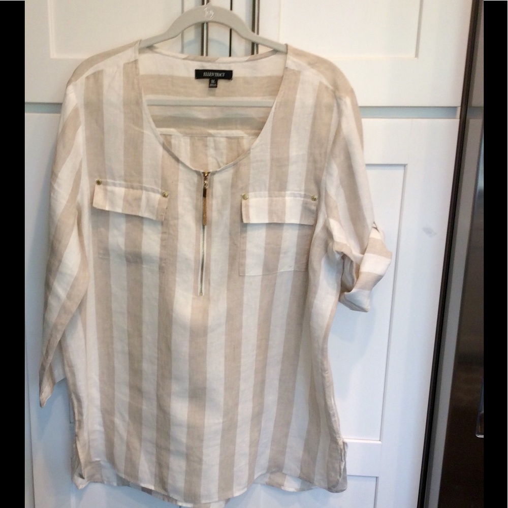 Linen striped blouse