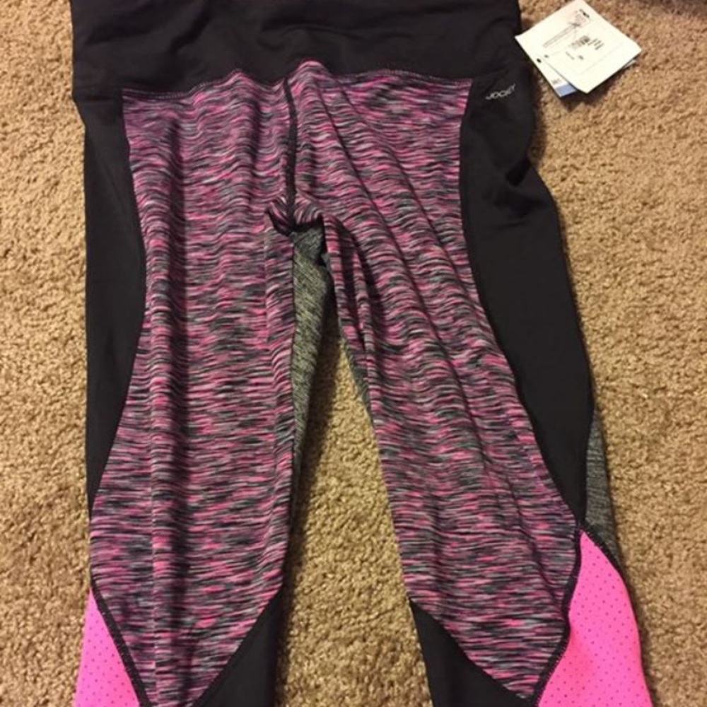 Jockey brand Pink and black yoga capri pants