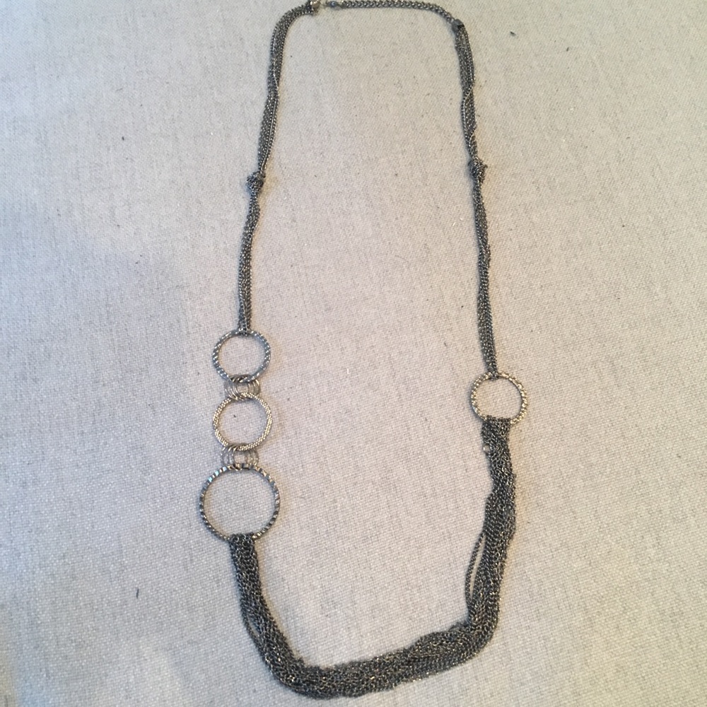 Hammered Metal Statement Necklace