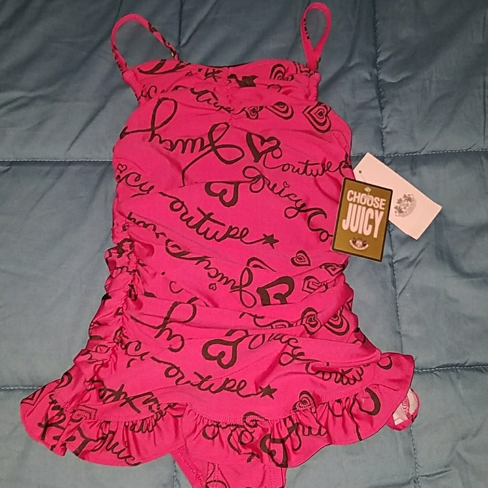 Juicy Couture Girls one piece bathing suit