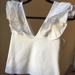 White Zara Sleeveless Top, Small