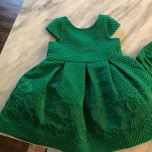 Janie and Jack green winter dress