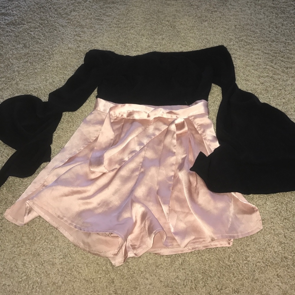 My favorite off the shoulder Romper!