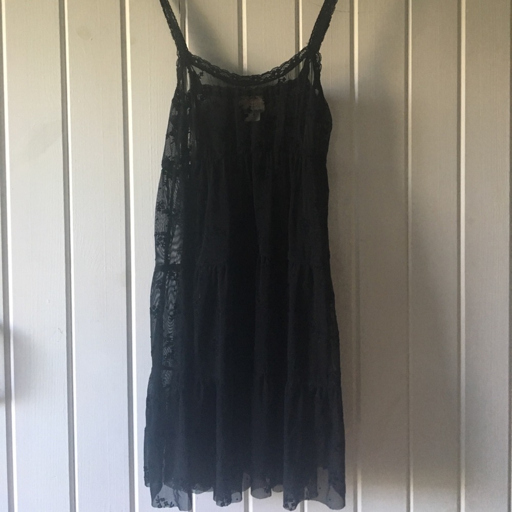 Free People Black Lace Dress