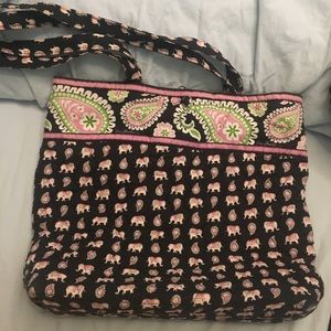 Vera Bradley Pink elephant tote *retired pattern*