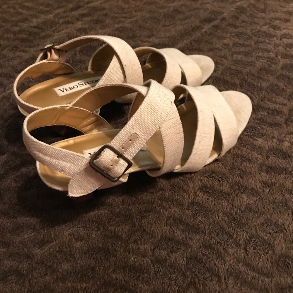 Vera Studio Linen sandals 8 1/2M - Picture 3 of 8