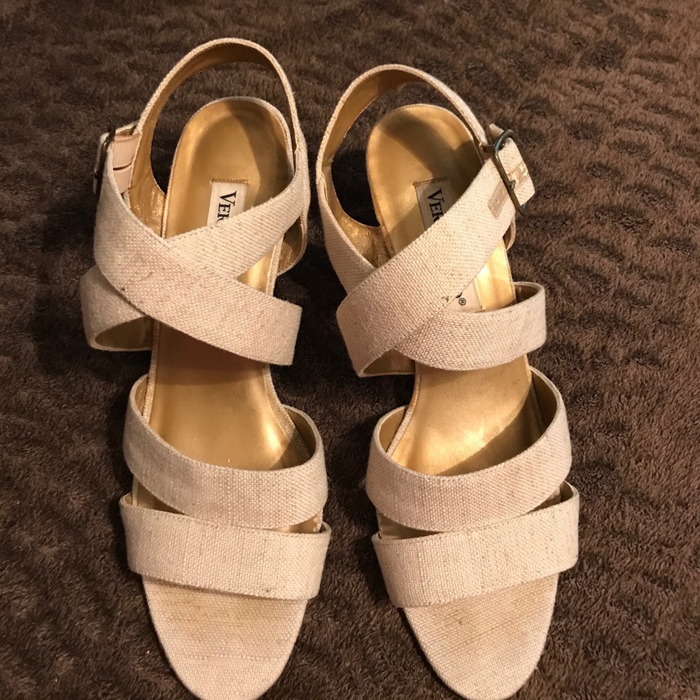 Vera Studio Linen sandals 8 1/2M - Picture 8 of 8