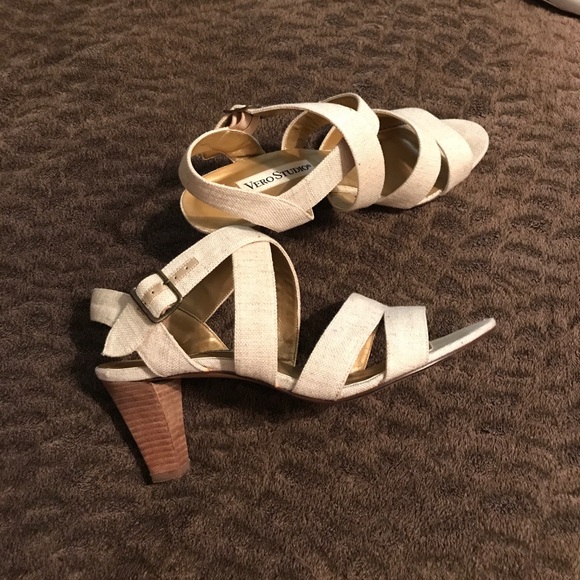 Vera Studio Linen sandals 8 1/2M - Picture 2 of 8