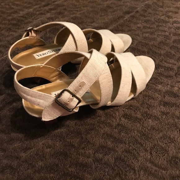 Vera Studio Linen sandals 8 1/2M - Picture 3 of 8