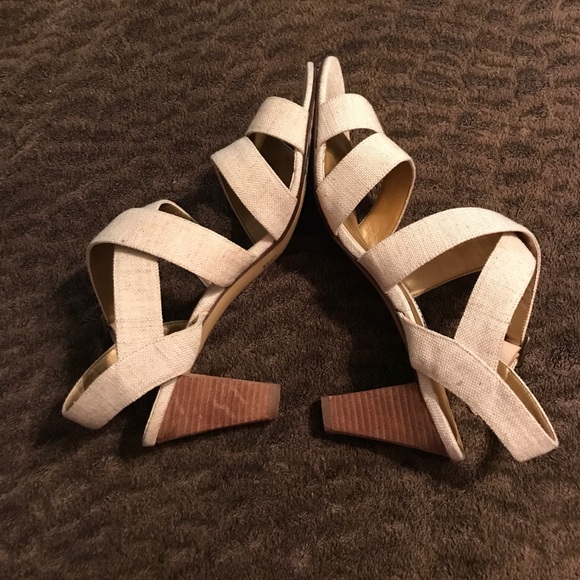 Vera Studio Linen sandals 8 1/2M - Picture 4 of 8