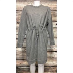 Norma Kamali Size Large Gray Sweater Dress