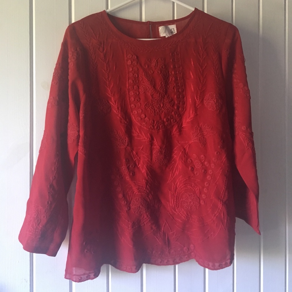 Red Embroidery Shirt