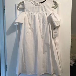 White classic dress from ZARA